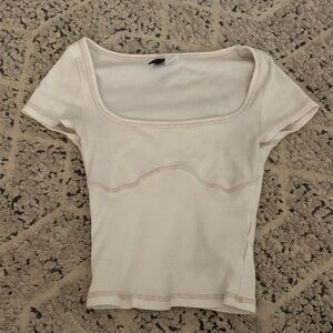 H&M Cream Short Sleeve Top